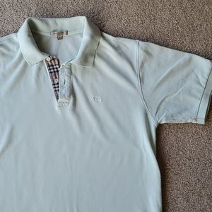 Burberry medium light green polo